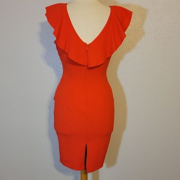Alexia Admor Asymmetric Ruffle Sheath Dress - Picture 3 of 9